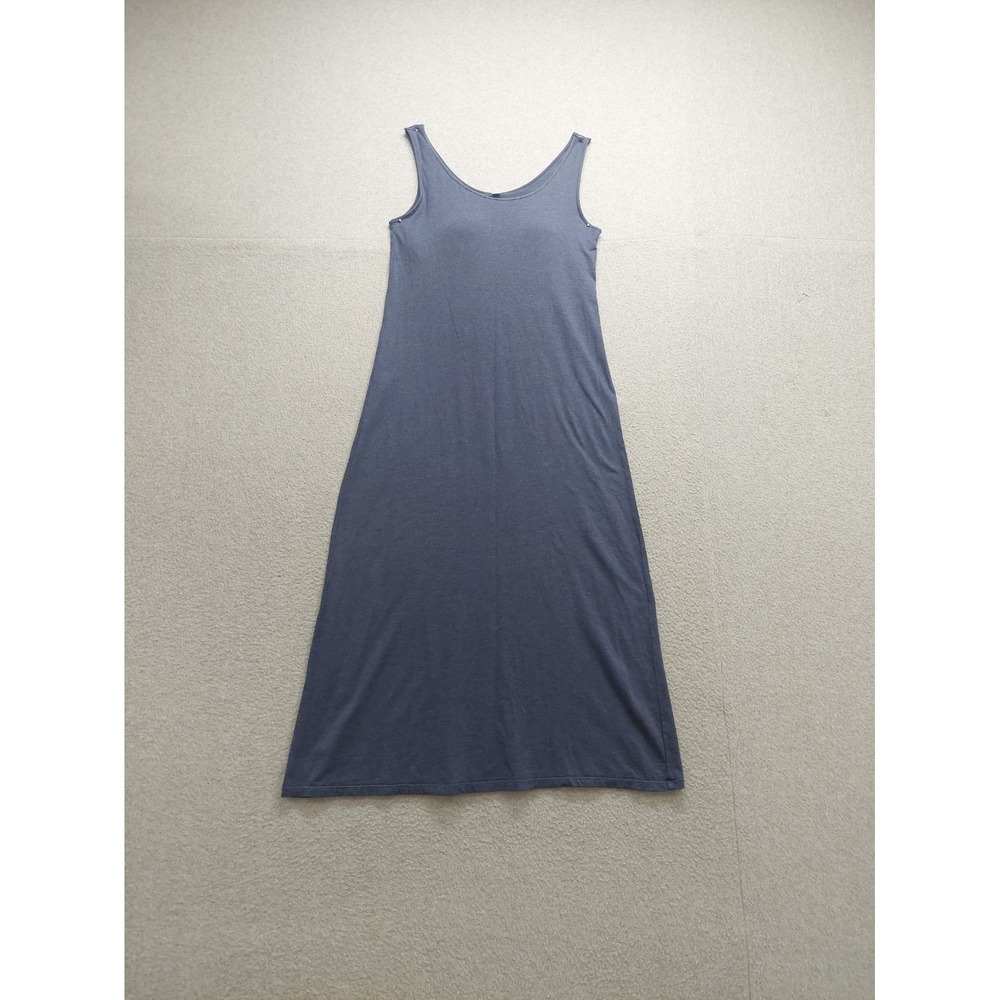 Uniqlo Women Dresses M Navy Blue Scoop Neck Pullover Sleeveless Stretched Casual